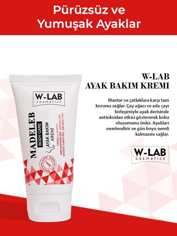 W-Lab Madeleb Ayak Bakım Kremi 50 ML W-Lab Madeleb Ayak Bakım Kremi 50 ML