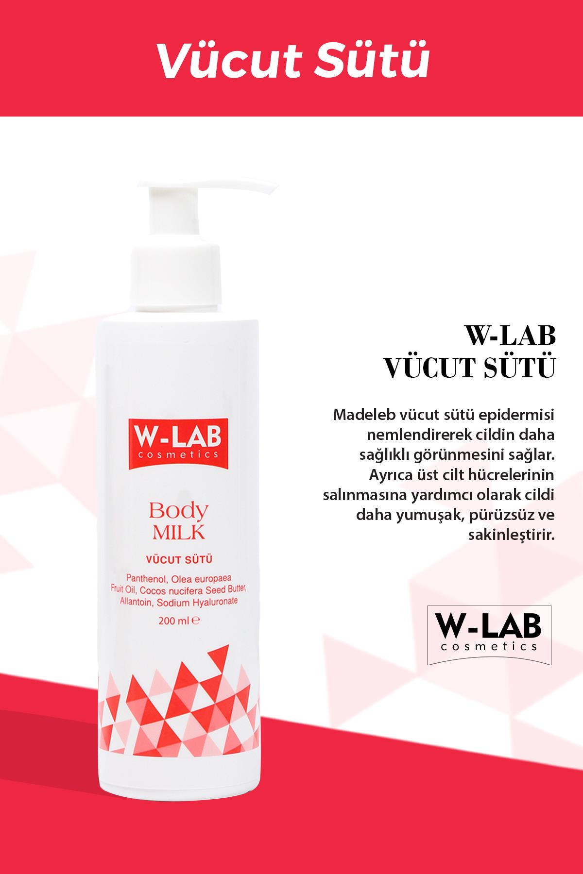W-Lab Kozmetik Body Milk Vücut Sütü 200 ML