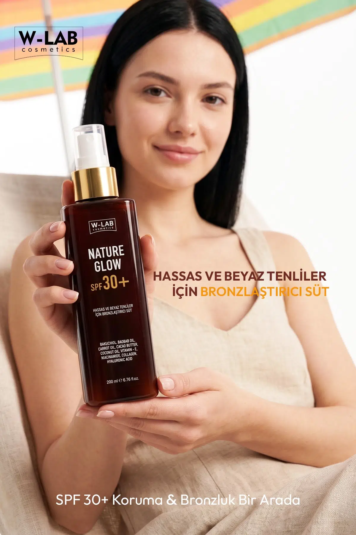 W-Lab Cosmetics Nature Glow SPF30+ Hassas Ve Beyaz Ten İçin