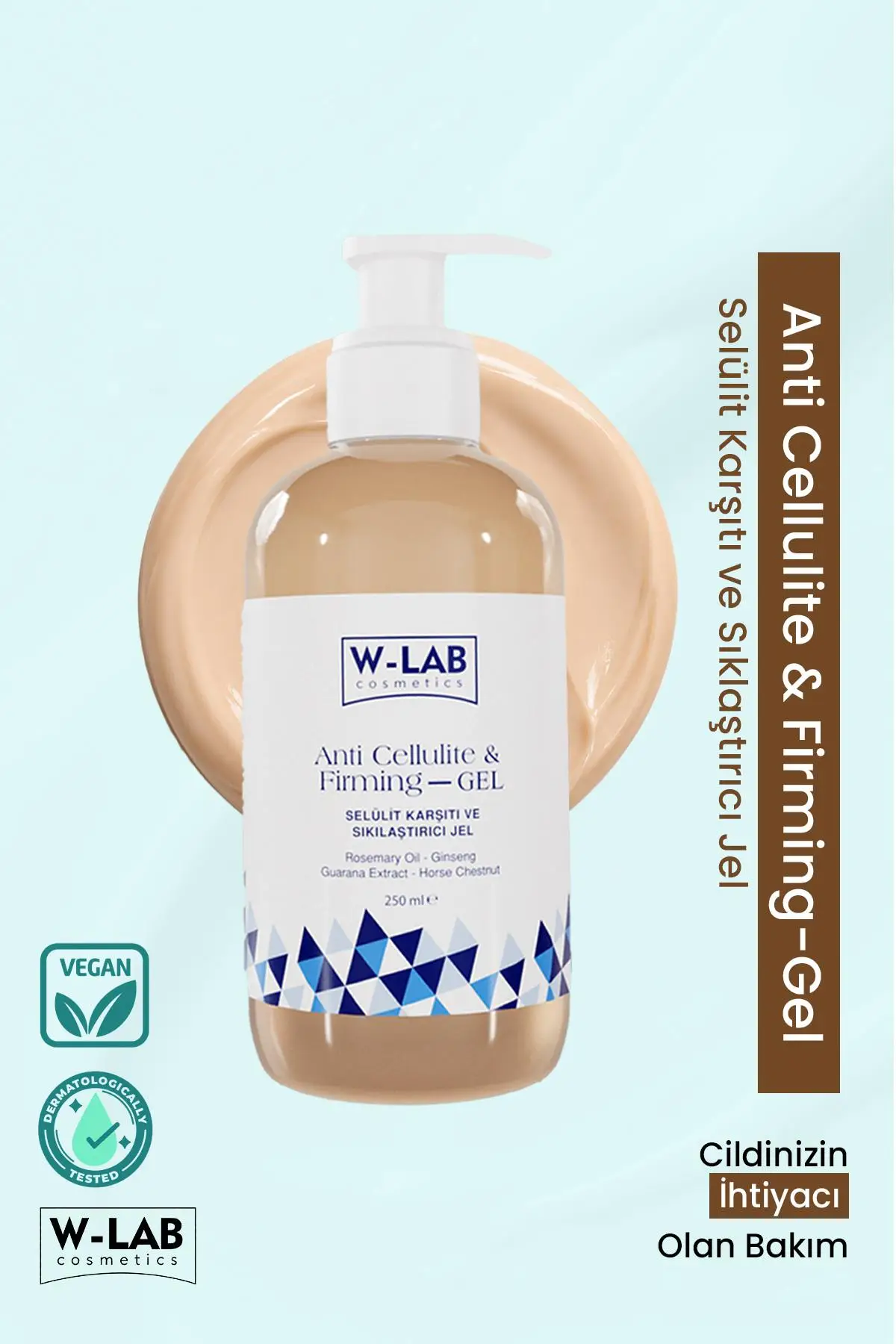 W LAB Selülit Karşıtı Ve Sıkılaştırıcı Jel 250 ML
