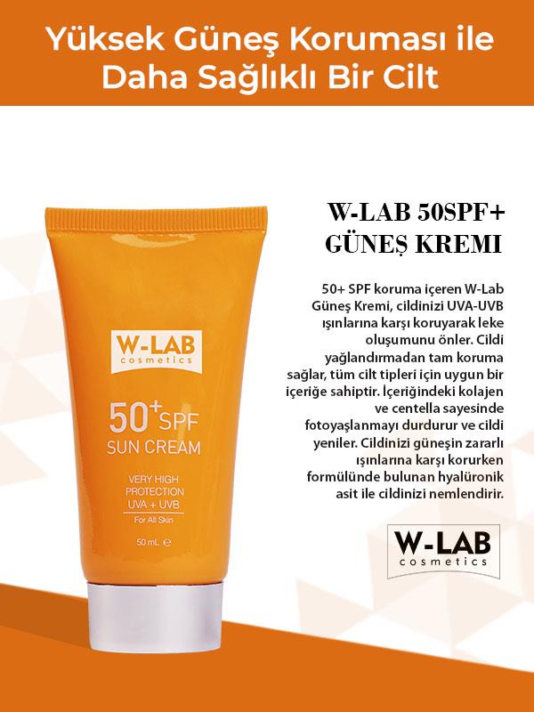W-Lab Kozmetik SPF50 Güneş Kremi 2 li Set