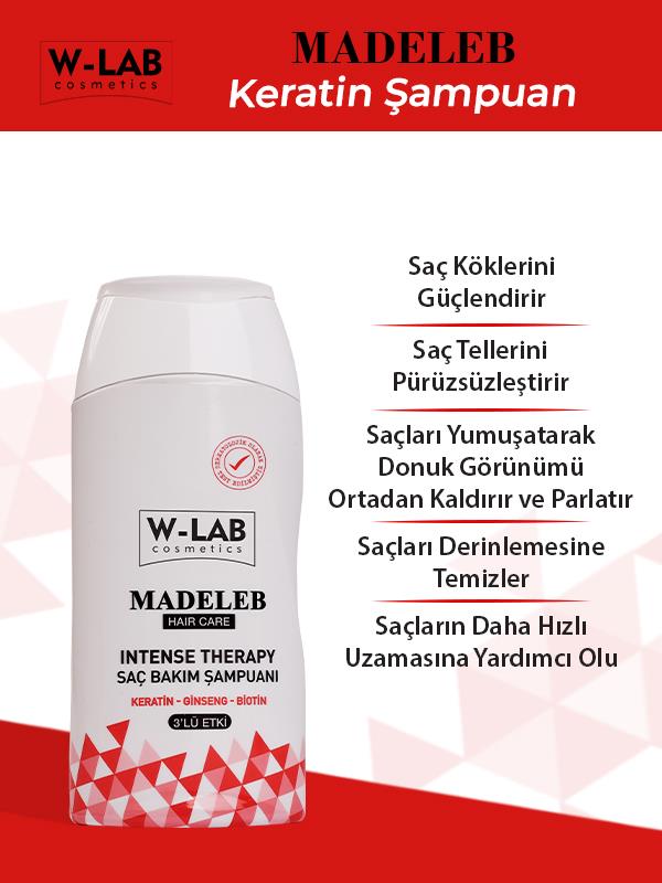 W Lab Madeleb Intense Therapy Keratin Şampuan 300 ML W Lab Madeleb Intense Therapy Keratin Şampuan 300 ML