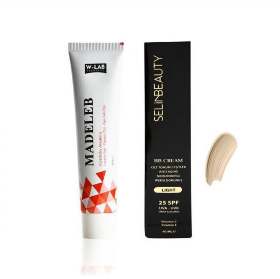 W Lab Madeleb Krem 40 ML + Selin Beauty BB Cream SPF25 Light 40ML W Lab Madeleb Krem 40 ML + Selin Beauty BB Cream SPF25 Light 40ML