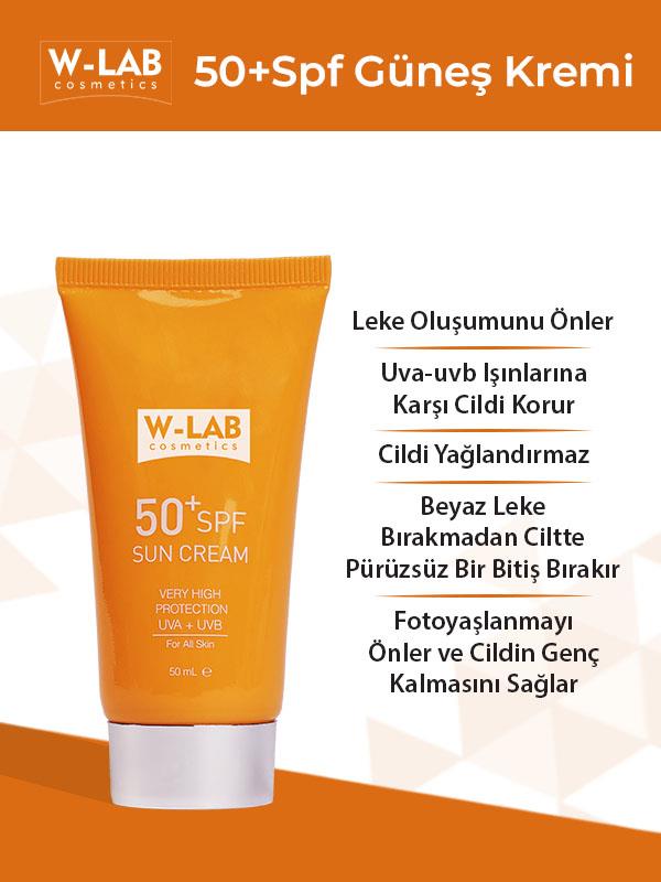 W-Lab Sun Cream SPF50+ Güneş Koruyucu 50 ML